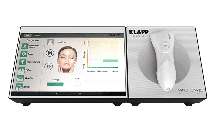 Klapp-Hautanalysegerät